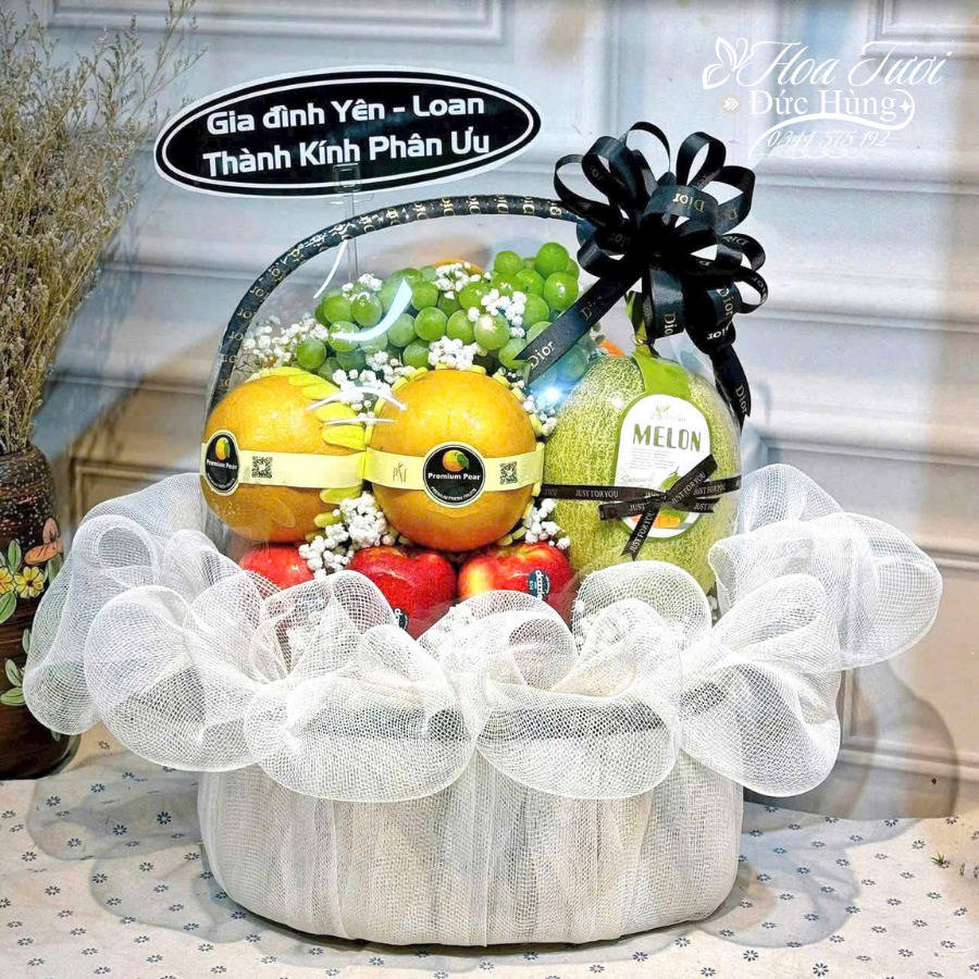 Giỏ Trái Cây Kính Viếng 005